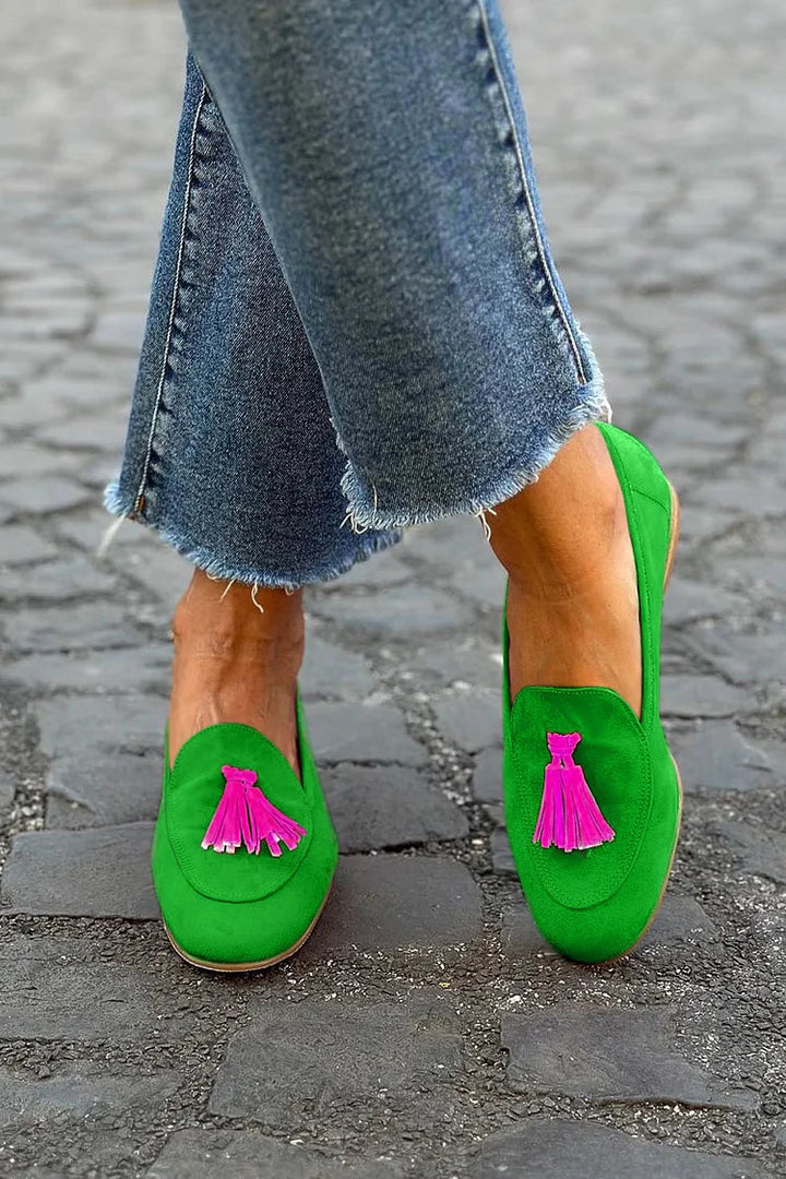 Mandy Tassel-Embellished Loafers