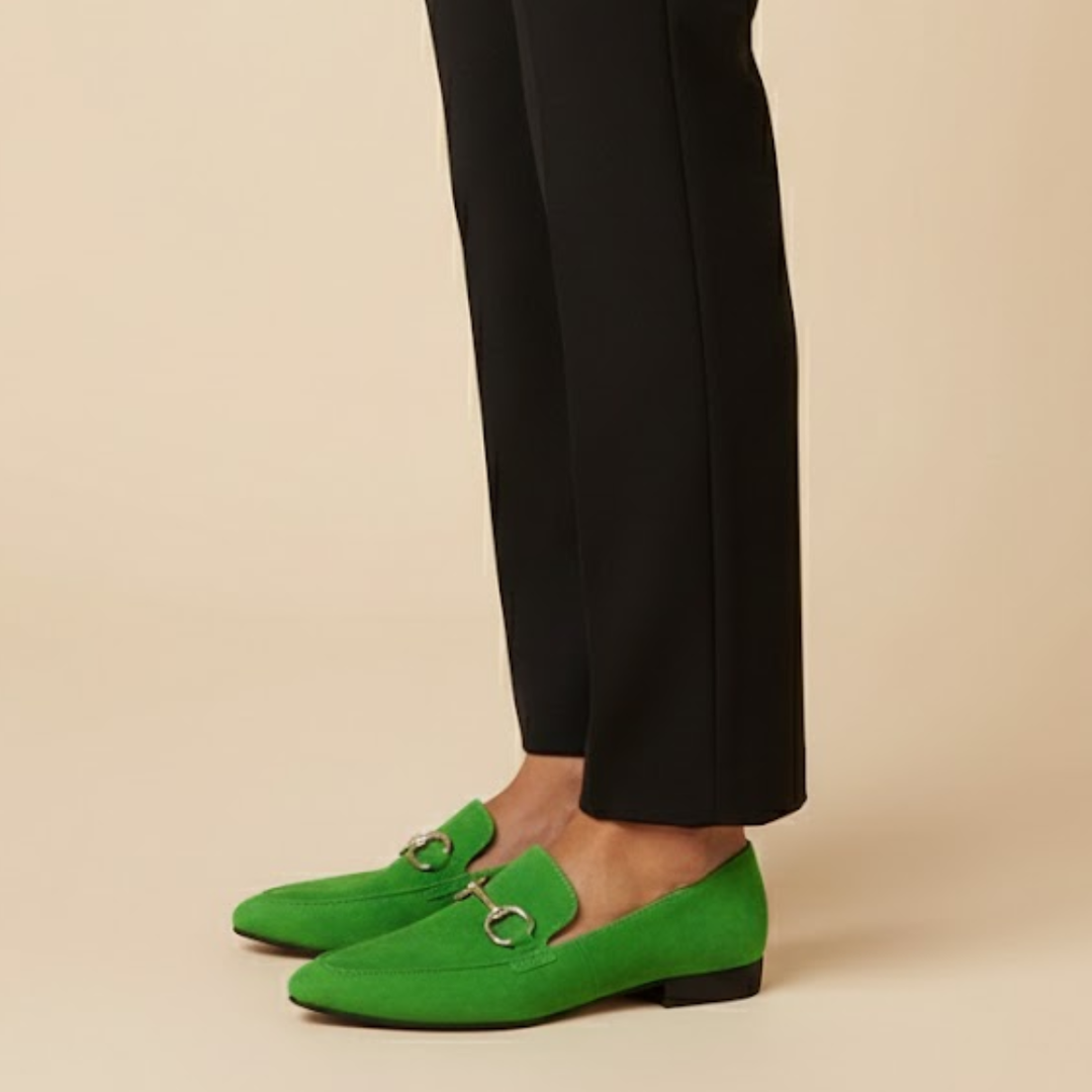 Lily | Timeless Suede Loafers with Bit Detail