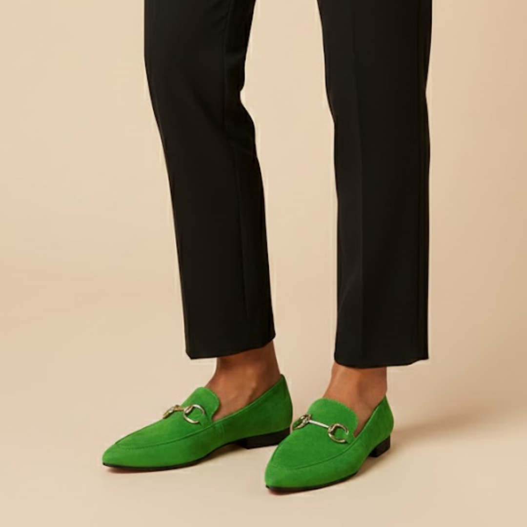 Lily | Timeless Suede Loafers with Bit Detail
