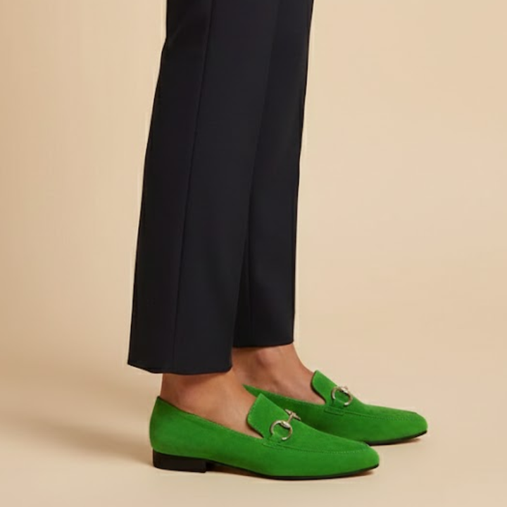 Lily | Timeless Suede Loafers with Bit Detail