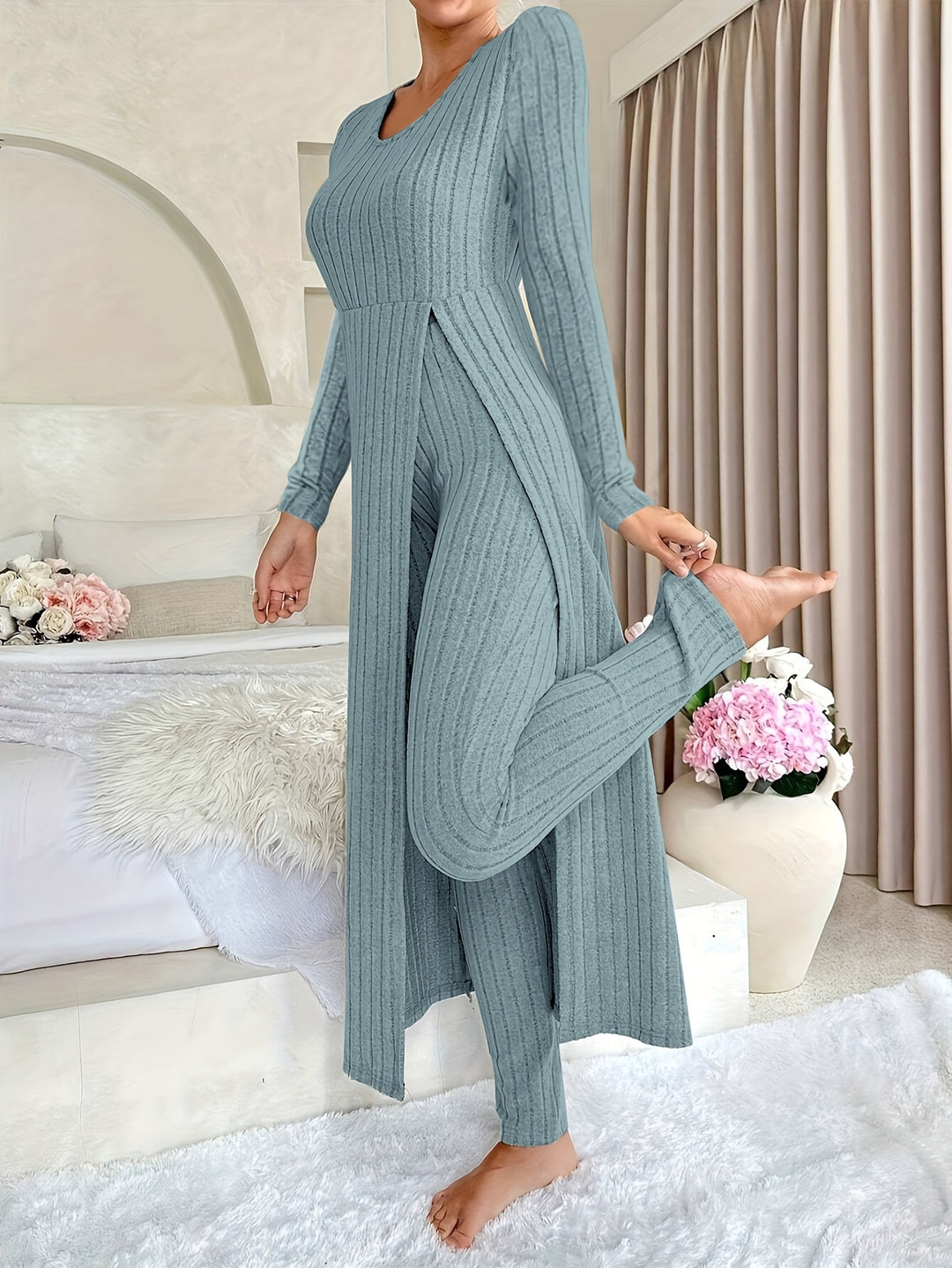 Amanda Soft Ribbed 2-Piece Set
