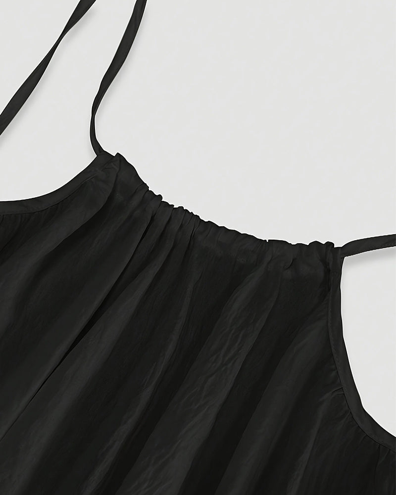 Isla - Women's Solid Color Backless Cami Dress