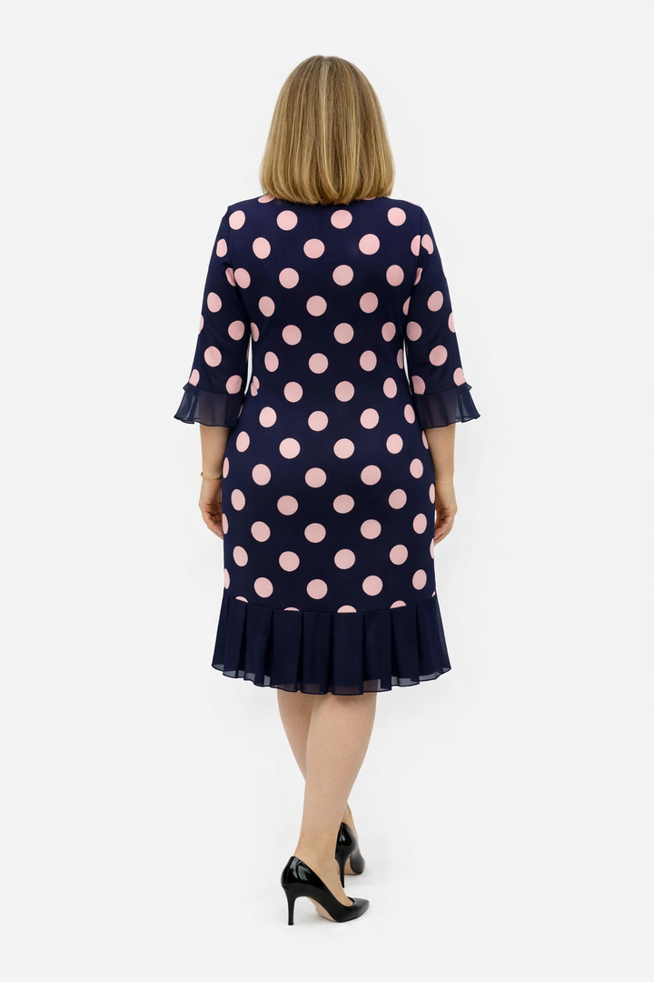 Camilla – Pleated Polka Dot Midi Dress