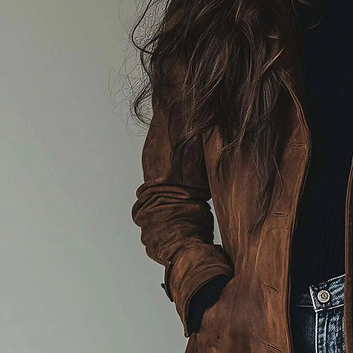 Lucy | Vintage Suede Trench Coat