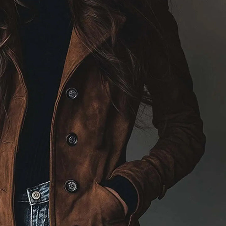 Lucy | Vintage Suede Trench Coat