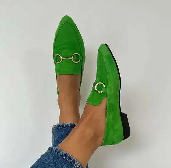 Lily | Timeless Suede Loafers with Bit Detail