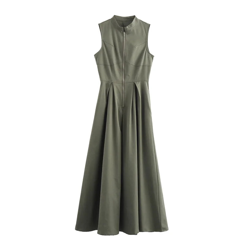 Jade Elegant Flow Maxi Dress