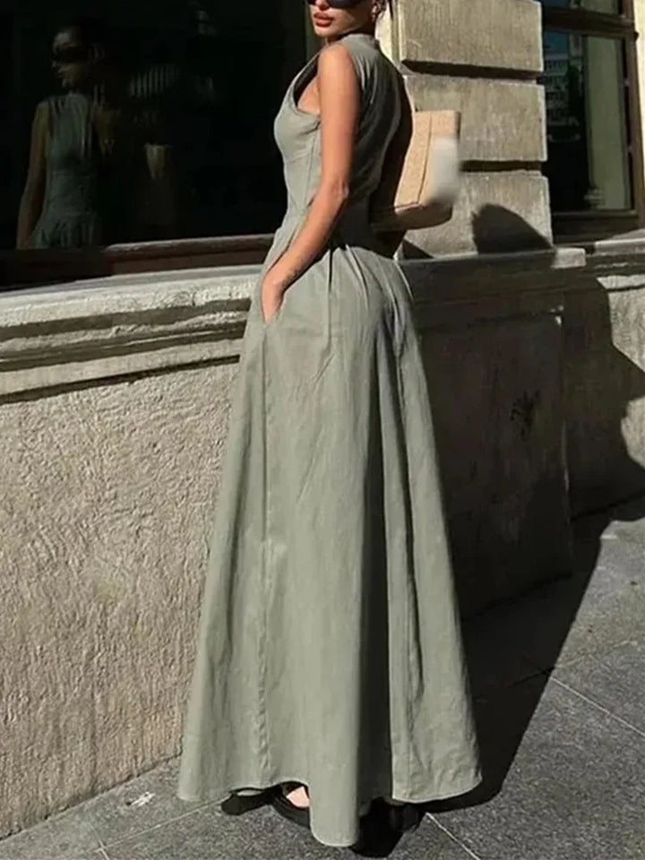 Jade Elegant Flow Maxi Dress
