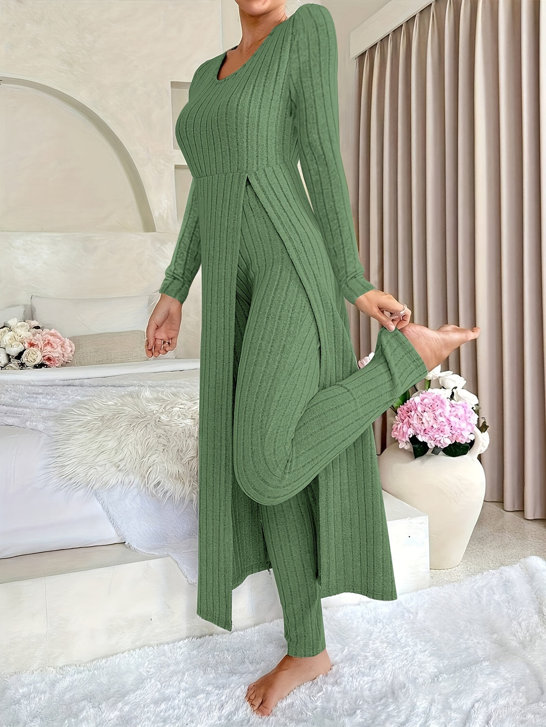 Amanda Soft Ribbed 2-Piece Set