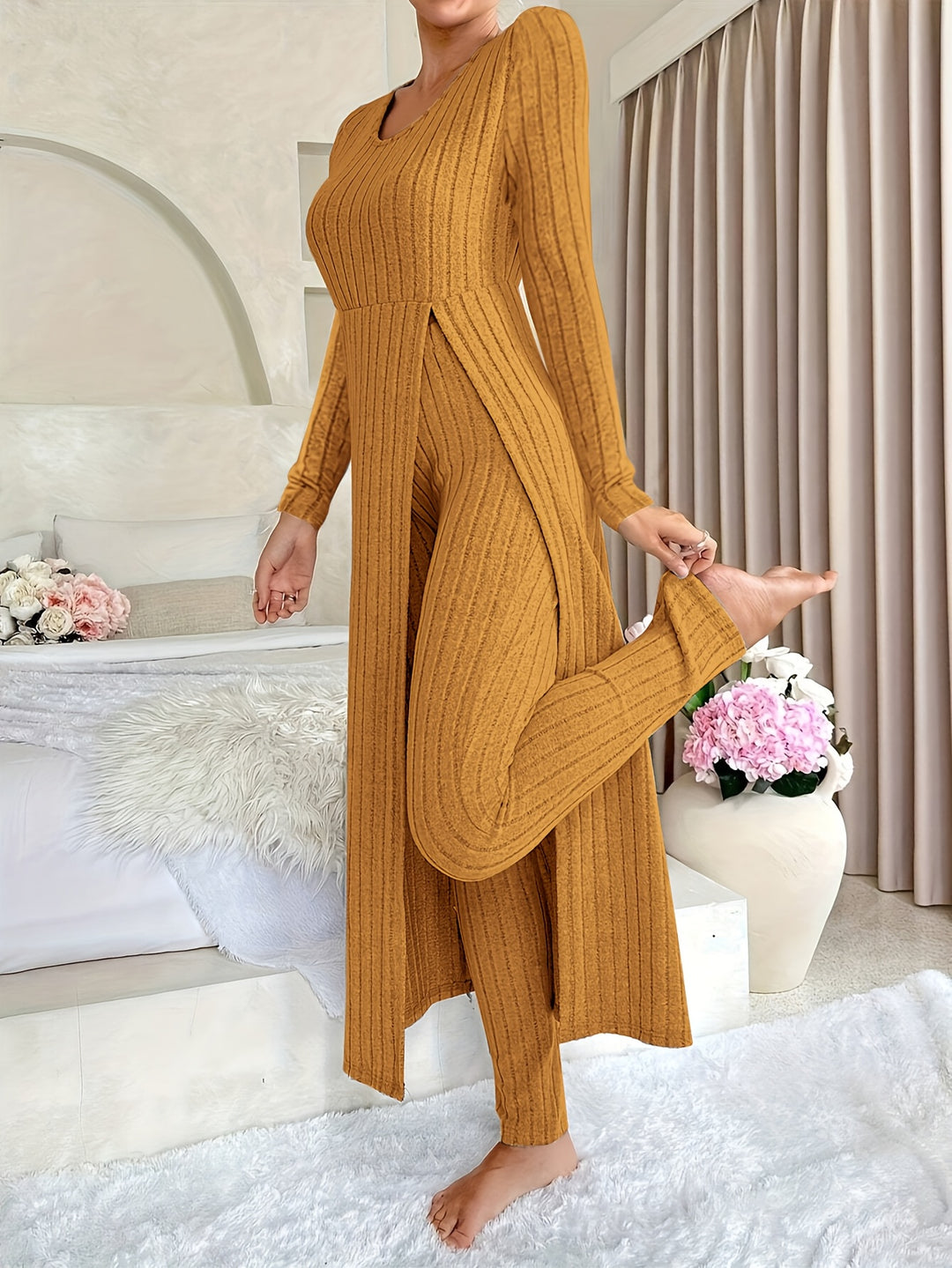 Amanda Soft Ribbed 2-Piece Set